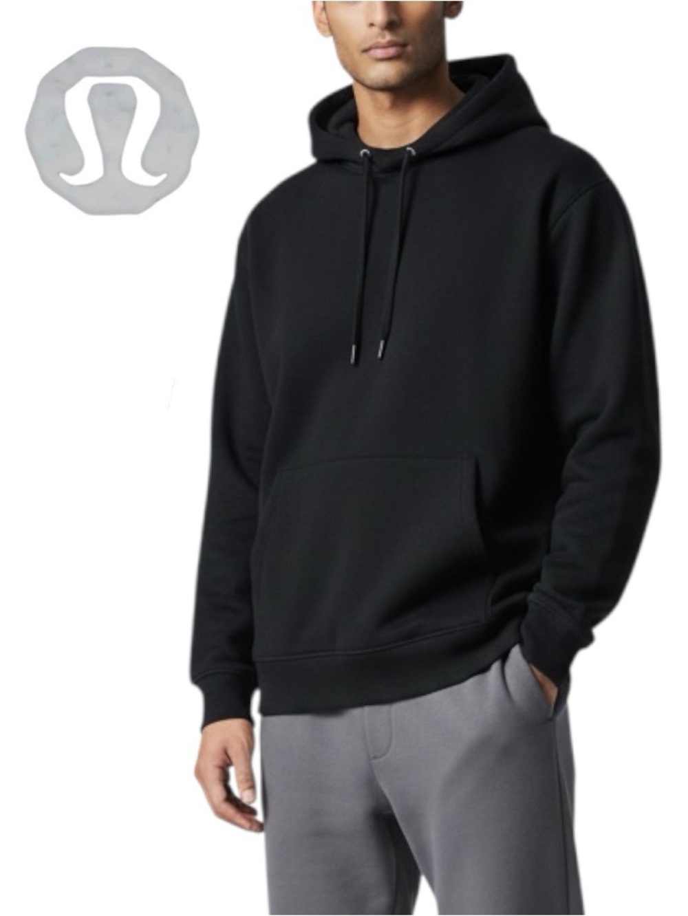 Lululemon All Yours Hoodie Terry Pullover Men’s Charcoal Sweatshirt Sz M